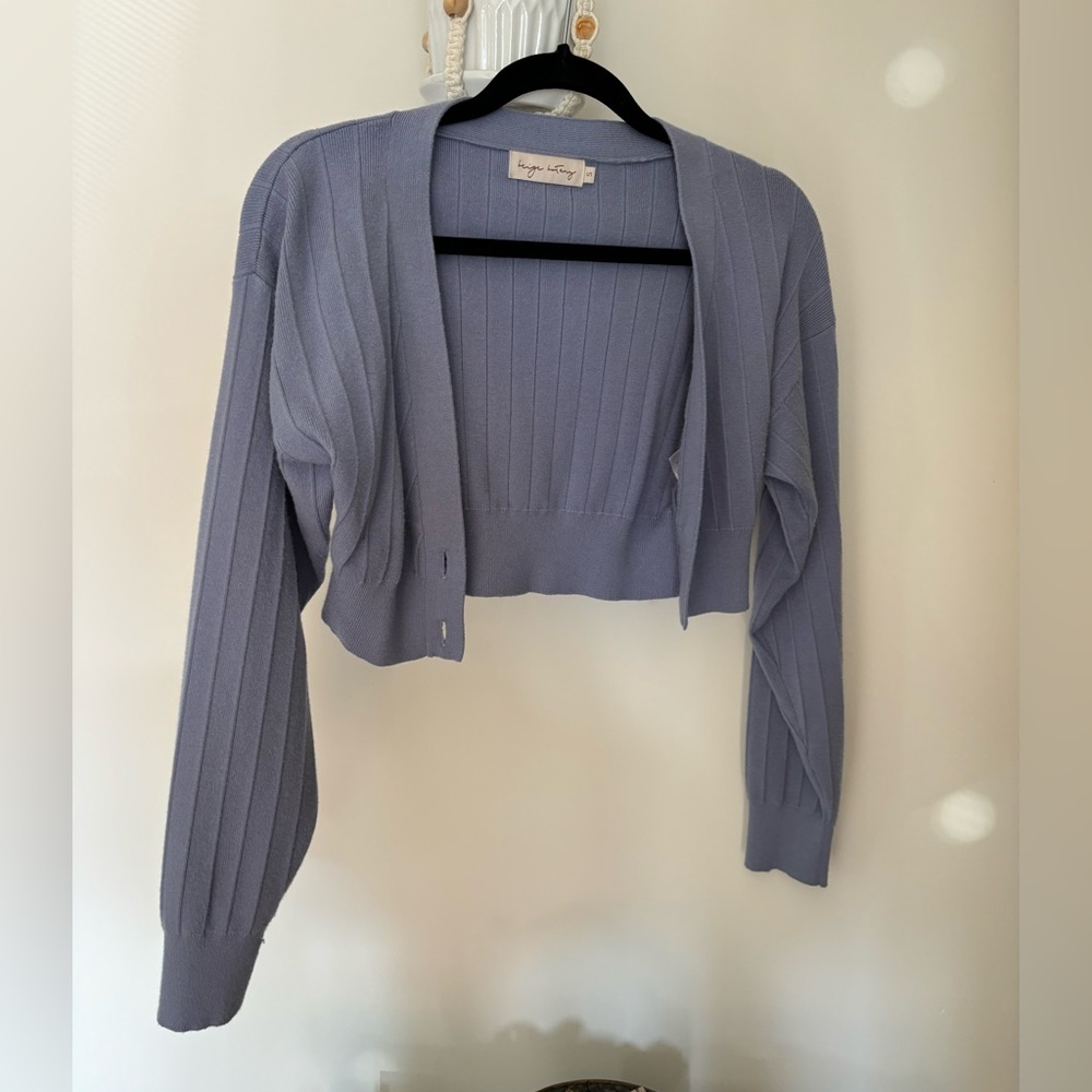 Blue cardigan